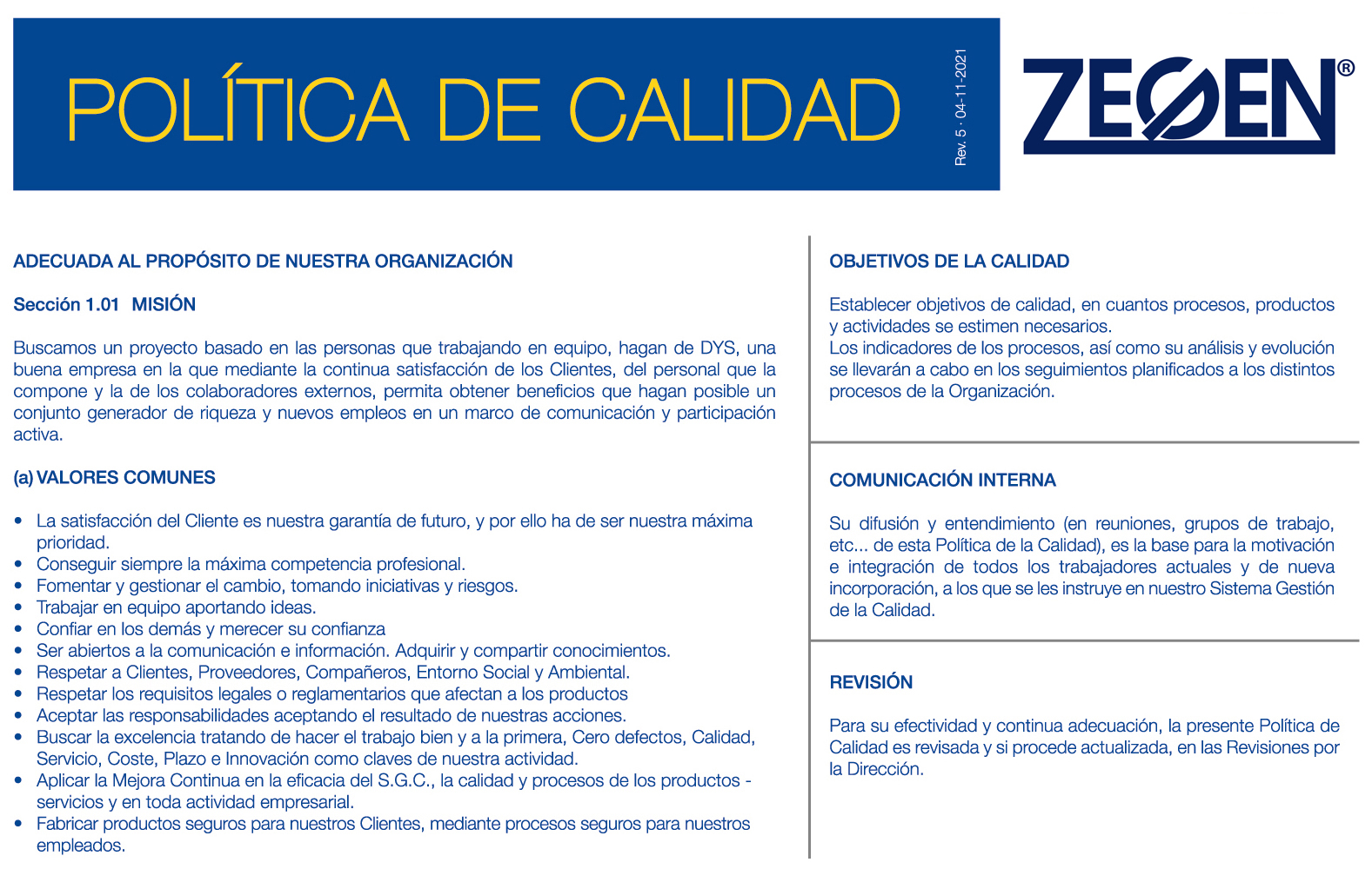 Politica de Calidad
